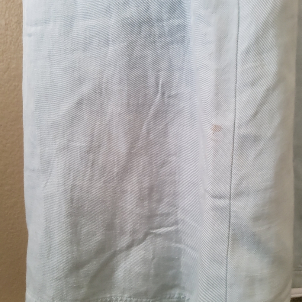 Ann Taylor Loft Linen Flare A-Line Mini Skirt Size 14 Blue New - Picture 4 of 10